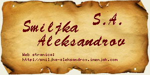 Smiljka Aleksandrov vizit kartica